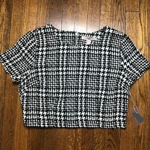 Houndstooth Crop Top